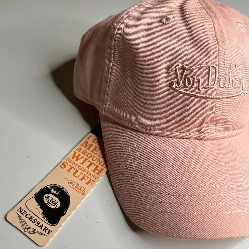 New‎ Von Dutch Pink Baseball Cap Hat Adjustable One Size Adult Logo Y2K